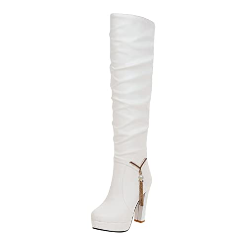 Overknees Stiefel Damen Spring High Heels Sexy Stöckelschuhe Glitzer Schuhe Plateau Fetisch Blockabsatz Goth Trachtenschuhe Mit Absatz Lederstiefel Overknee Hohe Elegante Pumps Overknees Stiefel Damen Spring High Heels Sexy Stöckelschuhe Glitzer Schuhe Plateau Fetisch Blockabsatz Goth Trachtenschuhe Mit Absatz Lederstiefel Overknee Hohe Elegante Pumps von Generisch
