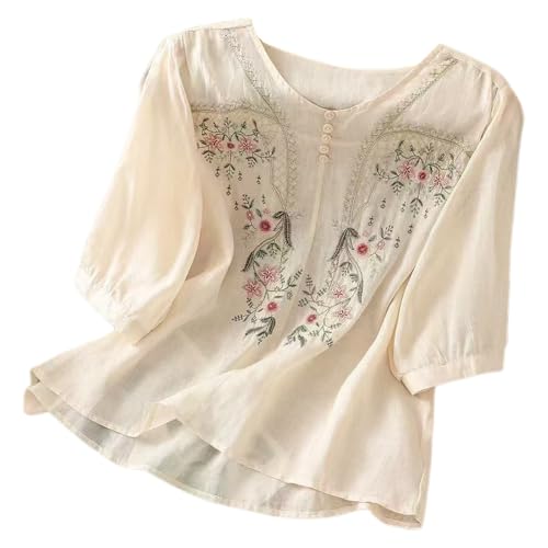 Oversize Leinen Oberteile Damen Große Größen Asymmetrische Bluse Federmausärmel Tunika Urlaub Unregelmäßige Saum Shirts Langarmshirts Herbst Lose Lässige Bluse von Generisch