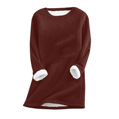Oversize Pullover Damen Winter Warme Fleecepullover Festliche Weihnachtspullover Teddy Fleece Unterhemd Sherpa Gefütterte Sweatshirt Herbst Winter Thermounterwäsche Modisch bedrucktes Langarmshirt Oversize Pullover Damen Winter Warme Fleecepullover Festliche Weihnachtspullover Teddy Fleece Unterhemd Sherpa Gefütterte Sweatshirt Herbst Winter Thermounterwäsche Modisch bedrucktes Langarmshirt von Generisch