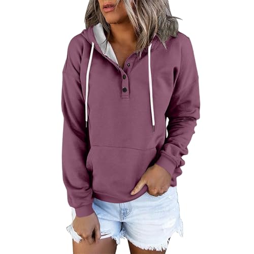 Oversized Hoodie Damen Langarm Sweatshirt Herbst Winter Einfarbig Warm Basic Hoody Freizeit Outwear Sport Style Training Kapuzenpullover Sweatjacke Teenager Sweatjacke Damen Lang Kälte Wüste von Generisch