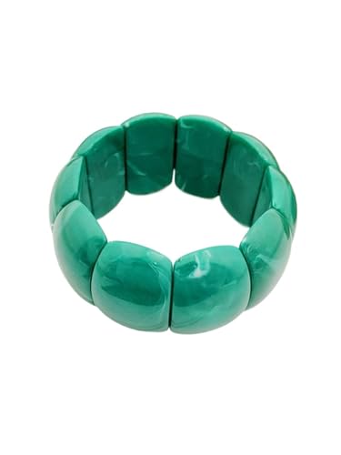 Oversized Oversized Oversized Ovaler Acryl Stretch Armreif für Damen Retro Elegant, Einheitsgröße von Generisch