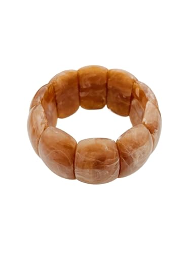 Oversized Oversized Oversized Ovaler Acryl Stretch Armreif für Damen Retro Elegant, Einheitsgröße von Generisch