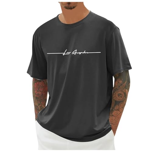Oversized T-Shirts für Herren Baumwolle Rundhals Vintage Sportshirt Casual Oberteile Atmungsaktives Streetwear in Vielen Farben Männer Große Größen Kurzarm Shirt für Sport Oversized T-Shirts für Herren Baumwolle Rundhals Vintage Sportshirt Casual Oberteile Atmungsaktives Streetwear in Vielen Farben Männer Große Größen Kurzarm Shirt für Sport von Generisch