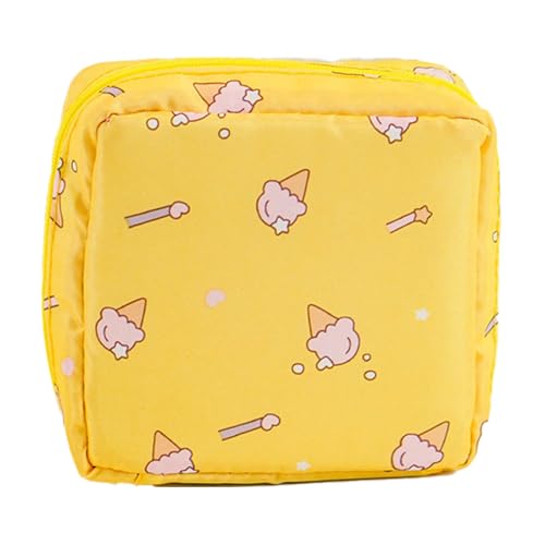 Oxford Cloth Pads Organizer - Tragbare Hygienebeutel für Frauen | Praktische Hygienebeutel | Feminine Care Zipper Bag | Oxford Cloth Sanitärbeutel F | Oxford Cloth Sanitärbeutel für Mädchen, Gelbes von Generisch