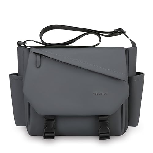 Oxford Messenger Bag für Herren, Multi-Pocket-Umhängetasche mit wasserdichtem Design, leichte Crossbody-Tasche für Business, Pendeln, Reisen und den täglichen Gebrauch, robuste Stoffkonstruktion, Grau Oxford Messenger Bag für Herren, Multi-Pocket-Umhängetasche mit wasserdichtem Design, leichte Crossbody-Tasche für Business, Pendeln, Reisen und den täglichen Gebrauch, robuste Stoffkonstruktion, Grau von Generisch