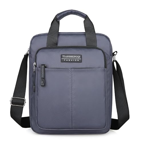 Oxford Messenger Bag für Herren, Multi-Pocket-Umhängetasche mit wasserdichtem Design, leichte Crossbody-Tasche für Business, Pendeln, Reisen und den täglichen Gebrauch, robuste Stoffkonstruktion, Grau Oxford Messenger Bag für Herren, Multi-Pocket-Umhängetasche mit wasserdichtem Design, leichte Crossbody-Tasche für Business, Pendeln, Reisen und den täglichen Gebrauch, robuste Stoffkonstruktion, Grau von Generisch