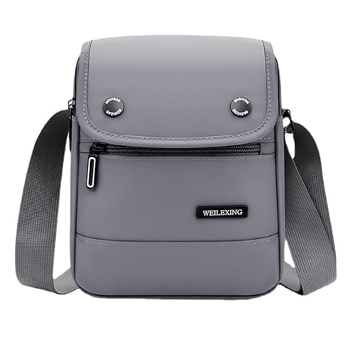 Oxford Messenger Bag für Herren, Multi-Pocket-Umhängetasche mit wasserdichtem Design, leichte Crossbody-Tasche für Business, Pendeln, Reisen und den täglichen Gebrauch, robuste Stoffkonstruktion, Grau Oxford Messenger Bag für Herren, Multi-Pocket-Umhängetasche mit wasserdichtem Design, leichte Crossbody-Tasche für Business, Pendeln, Reisen und den täglichen Gebrauch, robuste Stoffkonstruktion, Grau von Generisch