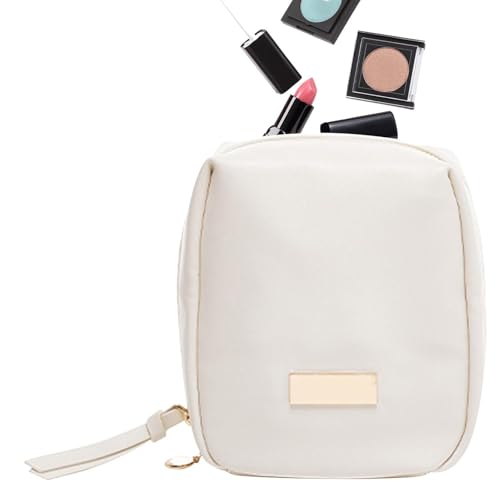 PU -Make-up -Reisetasche - Multifunktionaler Kompaktorganisator, kosmetischer Organizer Fall, Zipper -Toildernspeicherlösung, wiederverwendbares Reisekosmetikkoffer mit zipper | Reisetack für Frauen r von Generisch