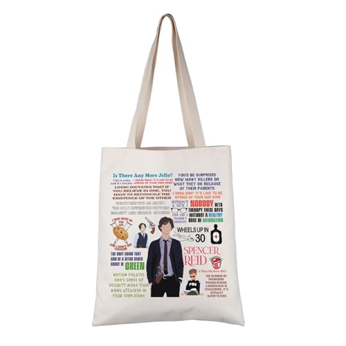 PYOUL Criminal TV Show Inspired Gift Spencer R Fan Tote Bag This Is Calm And It's Doctor Handtasche Criminal Fandom Gift Reid Merchandise Feind Frauen, Spencer R Fan-Tragetasche, medium von Generisch