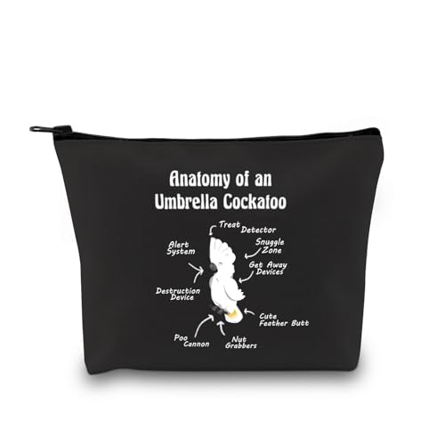 PYOUL Kakadu inspiriertes Geschenk Anatomie des Regenschirms Kakadu Make-up Tasche Kakadu Mama Kosmetiktasche Kakadu Merch, Regenschirm Kakadu B von Generisch