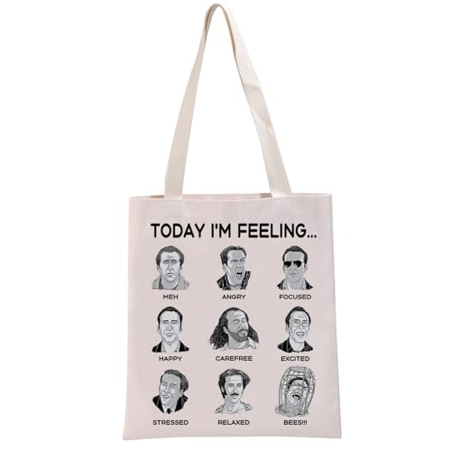 PYOUL Nicolas C Inspired Gift Today I'm Feeling Tote Bag Nicolas C Fan Handtasche Nicolas C Merch, I'm Feeling Tragetasche, medium von Generisch