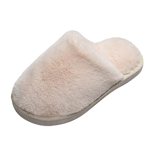 Paare Frauen Männer Mehrfarbige Schuhe -On Furry Flat Home Warmhalten Hausschuhe Schuhe Frauen Hausschuhe Damen Sandalen von Generisch