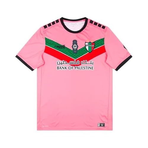 Palästina-Palestine Trikot Fußball T-Shirt –mittig gestreift (rot/grün), Halbarm-Fußballtrikot für Damen und Herren. (DE/NL/SE/PL, Alphanumerisch, XXL, Regular, Regular, 15, Pink) von Generisch