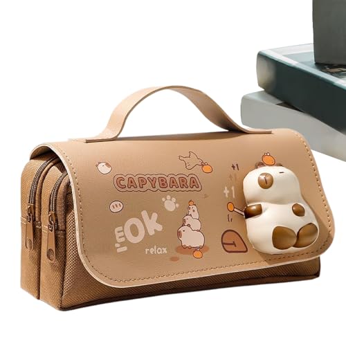 Panda Pencil Case - Niedliche Bleistift -Fall Ästhetik | Capybara Pen -Beutel | Große Kapazität Süßer Briefpapierhalter | Stifthalter Mit Squeeze Toys For Kids Girls Women School Supplies Klassenzimme von Generisch