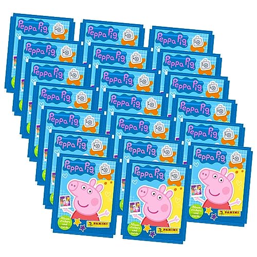 Panini Peppa Pig Sticker Hybrid Serie - Mein Fotoalbum (2023) - Sammelsticker - Auswahl (20 Tüten) von Generisch