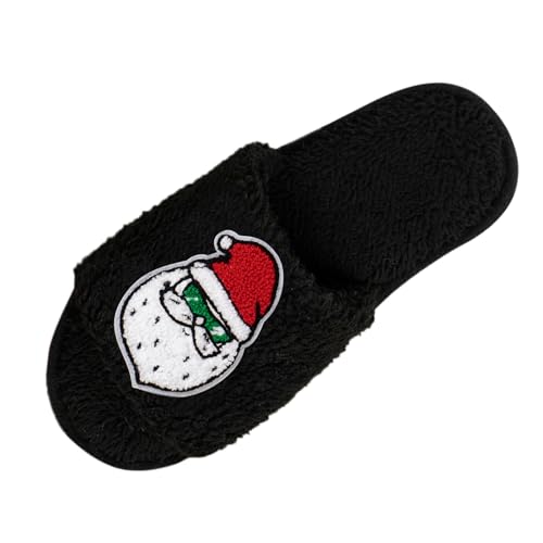 Pantoffeln Damen Plüsch ， Hausschuhe Damen Herren Paar Winter Weihnachten Warme Baumwolle Unisex Slippers Rutschfest Hüttenschuhe Leicht Bequem Haushaltsschuhe Lustige Filzpantoffeln von Generisch