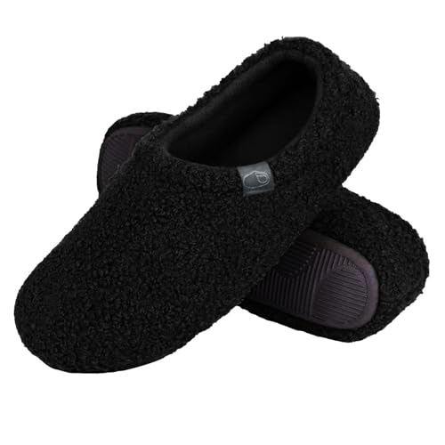 Pantoffeln Damen Winter Geschlossen，Hausschuhe Damen Plüsch Hauspantoffeln Flache Plüschhausschuhe Einfarbig Heimschuhe Kuschelige Baumwollschuhe Bequem Winterschuhe Slip On Kuschelschuhe von Generisch