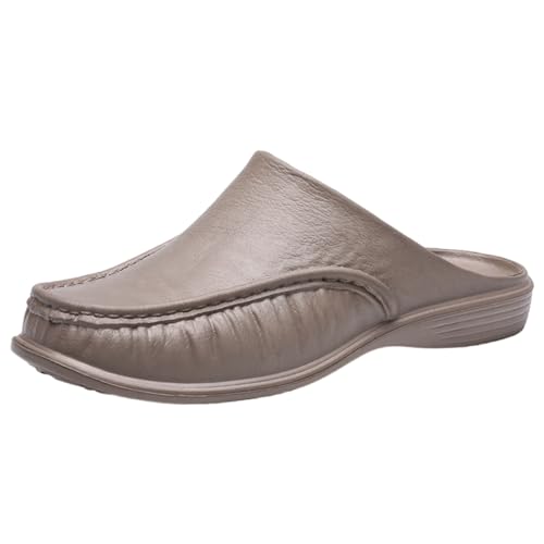 Pantoffeln Hreern Hausschuhe Sommer Geschlossener Zehenpartie Rutschfeste Loafer Einfarbig Weiche Sohle Bequeme Leichtgewichts Schlupfschuhe Große Größen Slipper Für Den Innen- Und Außenbereich von Generisch
