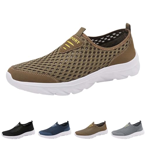 Pantoffeln Mesh Clogs Slip On Hausschuhe Herren Unisex Leichte Atmungsaktive Freizeitschuhe Hauspantoffeln rutschfest Gartenschuhe Orthopädische Gartenclogs Flache Sohle Slipper Strandschuhe von Generisch