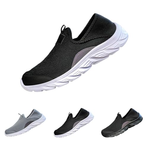 Pantoffeln Mesh Clogs Slip On Hausschuhe Herren Unisex Leichte Atmungsaktive Freizeitschuhe Hauspantoffeln rutschfest Gartenschuhe Orthopädische Gartenclogs Flache Sohle Slipper Strandschuhe von Generisch