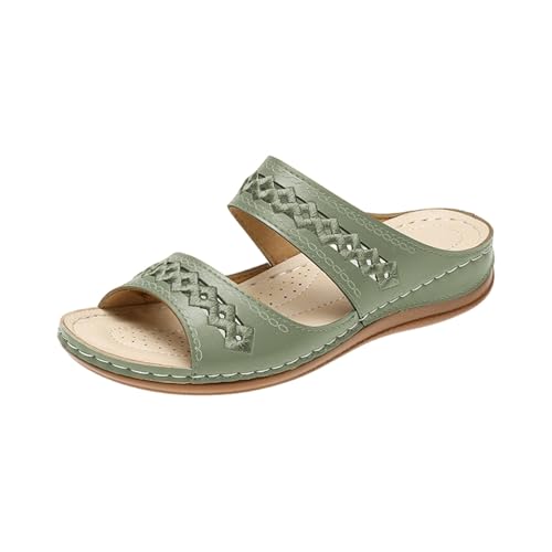 Pantoletten Damen Atmungsaktiv Hausschuhe Weiche Sohlen Flip Flops Peep Toe Schlappen Leicht Strandschuhe Breite Füße Slides Bequem Wanderschuhe Orthopädische Breite Füße Rutschfest Keilsandalen Pantoletten Damen Atmungsaktiv Hausschuhe Weiche Sohlen Flip Flops Peep Toe Schlappen Leicht Strandschuhe Breite Füße Slides Bequem Wanderschuhe Orthopädische Breite Füße Rutschfest Keilsandalen von Generisch