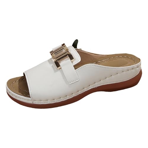 Pantoletten Damen Elegant Hausschuhe Open Toe Keilabsatz Schlappen Rutschfeste Hausschlappen Mode Wedge Latschen Lässige Outdoor Slipper Premium Flip Flops Leichte Wanderschuhe Leder Flach Slides Pantoletten Damen Elegant Hausschuhe Open Toe Keilabsatz Schlappen Rutschfeste Hausschlappen Mode Wedge Latschen Lässige Outdoor Slipper Premium Flip Flops Leichte Wanderschuhe Leder Flach Slides von Generisch