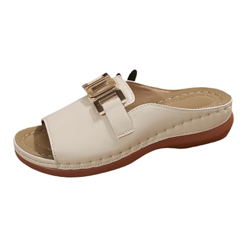 Pantoletten Damen Elegant Hausschuhe Open Toe Keilabsatz Schlappen Rutschfeste Hausschlappen Mode Wedge Latschen Lässige Outdoor Slipper Premium Flip Flops Leichte Wanderschuhe Leder Flach Slides Pantoletten Damen Elegant Hausschuhe Open Toe Keilabsatz Schlappen Rutschfeste Hausschlappen Mode Wedge Latschen Lässige Outdoor Slipper Premium Flip Flops Leichte Wanderschuhe Leder Flach Slides von Generisch