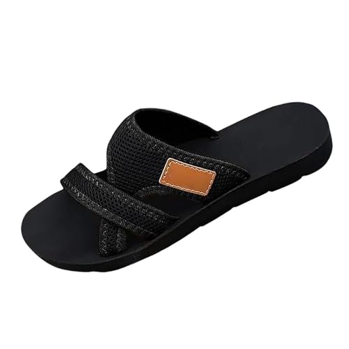 Pantoletten Herren, Sandalen Damen Winter Schlappen Mesh Bequem Leicht Winterschuhe rutschfest Flache Badelatschen Gummisohlen Slippers Slides Breite Füße Flip Flops Weichen Sohle Strandschuhe 1 von Generisch