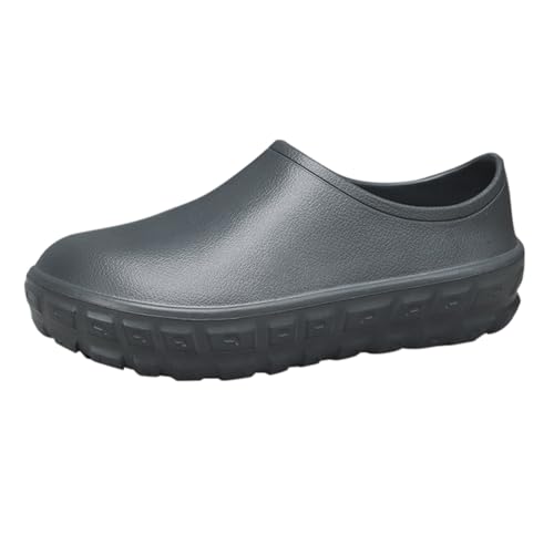 Pantoletten Herren Große Größen Überschuhe Wasserdicht Regenschuhe Rutschfeste Halb Hausschuhe Weiche Outdoor Garten Arbeitsschuhe Modische Gummi Slippers Leichte Arbeitsversicherung Schuhe von Generisch