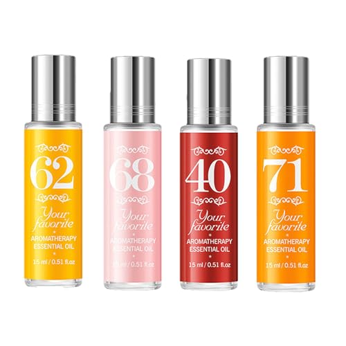 Parfüm für Damen, Roller Parfümspray for Haare und Körper, Langanhaltender Duft, Duft mit frischem Obst und Blumen, Reisegröße Mini Parfüm Set for Frauen 15ml (60ML, 4PC) von Generisch