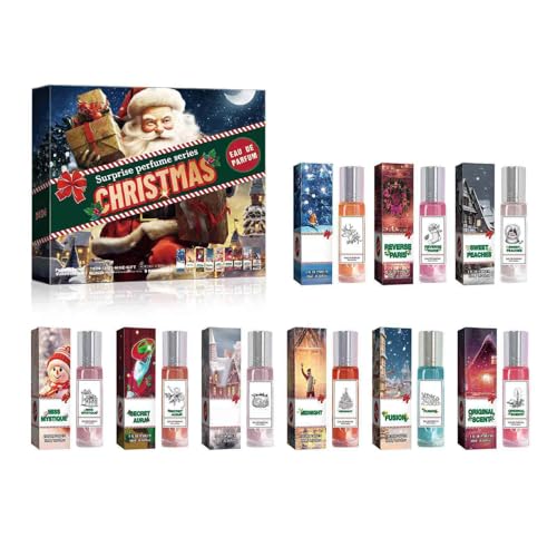 Parfum für Woman, 9 Stück Weihnachts-Parfümbox, zarter Duft, Geschenk für Weihnachtsdüfte, Leichten und zarten Düften, Weihnachtsgeschenke für Frau Perfume von Generisch