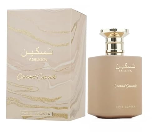 Paris Corner Taskeen Caramel Cascade Eau De Parfum 100ml für Damen und Herren Arabisches Duftwasser Karamell Milch Honig Duft von Generisch