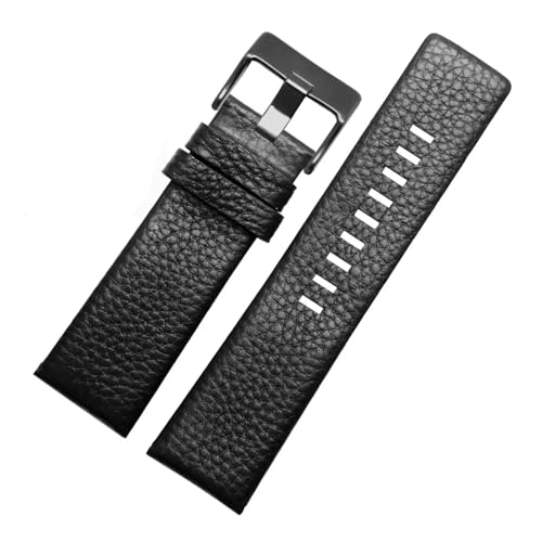 Passend for DZ1405 4323 4344 4427 7257 4283 Uhrenarmband mit geprägter 24 26 28 mm Dornschließe(Black button,28mm) von Generisch