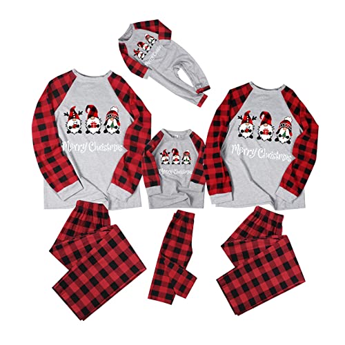 Passender Weihnachten Familien-Schlafanzug,Schlafanzug Weihnachten Partner Damen Kinder Familien Outfit Weihnachten Pjs Set für Erwachsene Kinder Schlafshirt Oberteil mit Hirsch Aufdurck Hose von Generisch