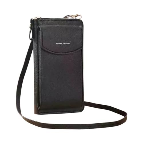 Paste For Wallet The Original Clutch Wallet Trendy Mobile Phone Bag Korean Fashion Large Capacity Double Layer Wallet Multi Functional Women Crossbody Bag Wallet Purse (BK1, One Size) von Generisch