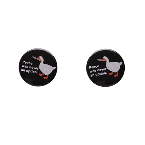 Generisch Peace was never an option 2er Button Set - Pins Anstecknadeln Broschen für Erwachsene Jugendliche - Gans mit Messer Applikation #Männergeschenk #Frauengeschenk von Generisch