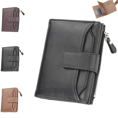 Peachloft Wallet, Peachloft Mens Wallet, Two-Fold Large Capacity, PU Leather Multi-Card Holder Anti-Theft Wallets for Men(Black) von Generisch