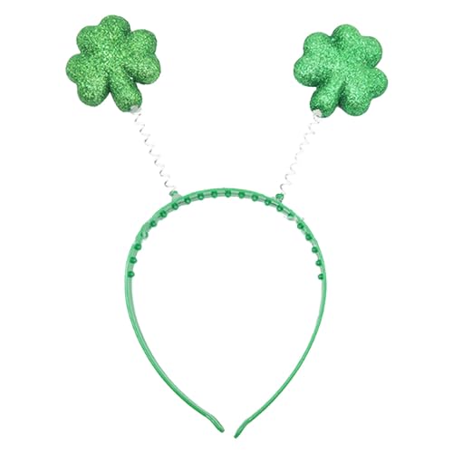 Pedometer Clip St. Day Grünes irisches Stirnband für Erwachsene, Festival-Regenbogen-Stirnband Stirnband Ohrenwärmer Damen Mit Klettverschluss (Green, One Size) von Generisch