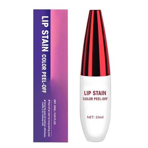 Peel Off Lippen Glanz,Langanhaltender Lip Gloss,Hochpigmentiert & Langzeit-Haltbar Für Alle Hauttypen - & Wasserdicht von Generisch