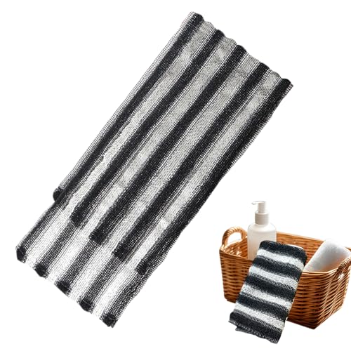 Peeling -Waschlappen - Wiederverwendbares LOOFAH -PECUBT -Handtuch, doppelseitiges Peeling Textur | Duschbad Körper schrubben, abgestorbene Hautentfernung Tuch, Spa -Qualitätswaschstuch, Premium -Bamb von Generisch