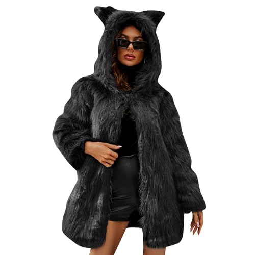 Pelzmantel Damen Mittellang Mantel Winterjacke Warm Fleecejacke Mit Kapuze Katze Ohr Kunstpelz Felljacke Mode Wintermantel Frauen Elegant Faux Pelz Jacke Pelzjacke Dicke Flauschig Fellmantel Pelzmantel Damen Mittellang Mantel Winterjacke Warm Fleecejacke Mit Kapuze Katze Ohr Kunstpelz Felljacke Mode Wintermantel Frauen Elegant Faux Pelz Jacke Pelzjacke Dicke Flauschig Fellmantel von Generisch