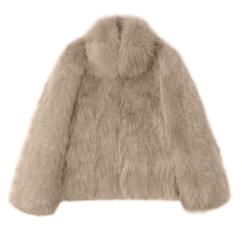 Pelzmantel Damen kurz Einfarbig Teddyfell Mantel Wintermantel Winterjacke Kunstpelz Jacke Winter Warm Fleecemantel Strickjacke Pelzjacke Faux Fur Jacke Kunstfell Jacken Felljacke Outwear Sale von Generisch