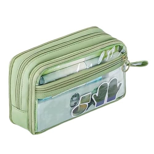 Pencil Case, Pencil Pen Case, Portable Pencil Case, Transparent Pencil Case, Portable Pencil Case with Woven Fabric Material, Pen Pouch Holder and Organizer for School Use von Generisch