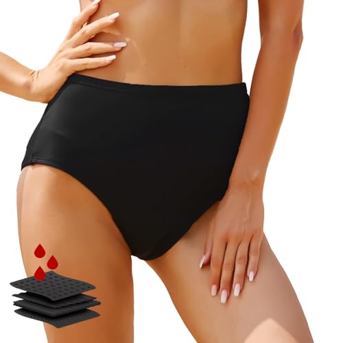 Generisch Perioden Bademode Perioden Bikini Bikinihose Hose Zum Schwimmen Auslaufsichere MenstruationsunterwäSche Bikinihosen FüR Teenager MäDchen Super SaugfäHig Schnell Trocknend Badeshorts von Generisch