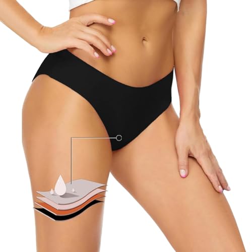 Perioden Bikinihose Mädchen Teenager Bikini Hose für Damen Bademode zum Schwimmen Auslaufsicher Schwarze Bikini Slips Low Waist MenstruationsunterwäSche Basic Badebekleidung Frauen Strand Pool Perioden Bikinihose Mädchen Teenager Bikini Hose für Damen Bademode zum Schwimmen Auslaufsicher Schwarze Bikini Slips Low Waist MenstruationsunterwäSche Basic Badebekleidung Frauen Strand Pool von Generisch