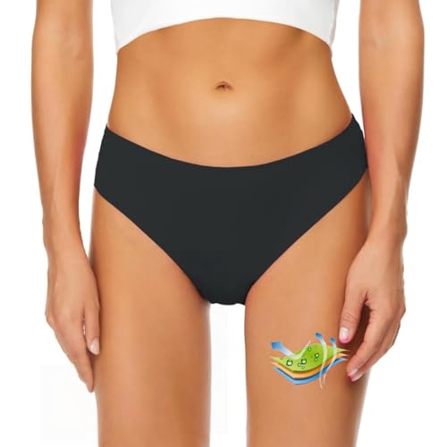 Perioden Bikinihose Mädchen Teenager Bikini Hose für Damen Bademode zum Schwimmen Auslaufsicher Schwarze Bikini Slips Low Waist MenstruationsunterwäSche Basic Badebekleidung Frauen Strand Pool von Generisch