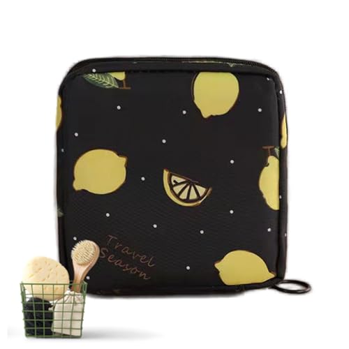 Perioden-Tasche, tragbare Damenbindentasche, Menstruationspolster, Tampon-Organizer, diskrete Reisetasche für Tampons, Slipeinlagen, Hygiene-Servietten und feminine Hygieneutensilien, 12 x 12 cm von Generisch