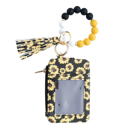 Perlen Geldbörse | Kartenhalter mit Perlenquaste und Armband - Kartenetui für Damen - Fest Einkaufen Urlaub Datum Reise von Generisch