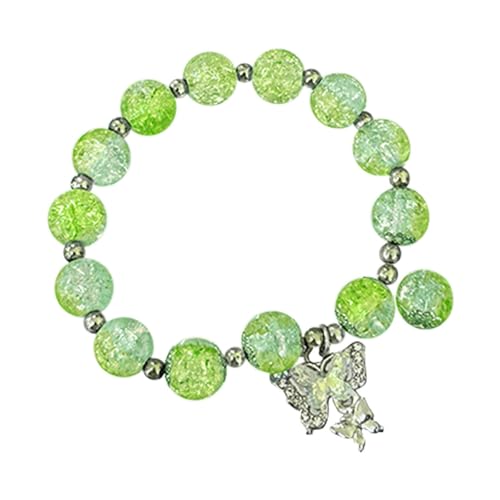 Perlenarmbänder für Frauen, Glasperlen, Armband, Schmetterling, Charm-Armband, Perlen, Schmetterlings-Armband für Frauen, lange Halskette, Einheitsgröße, Glas, Kein Edelstein von Generisch
