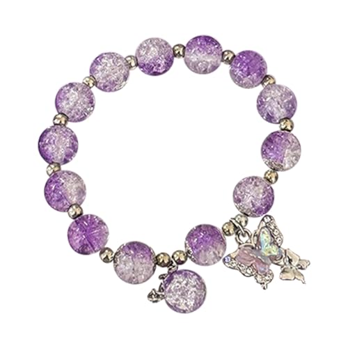 Perlenarmbänder für Frauen, Glasperlen, Armband, Schmetterling, Charm-Armband, Perlen, Schmetterlings-Armband für Frauen, lange Halskette, Einheitsgröße, Glas, Kein Edelstein von Generisch